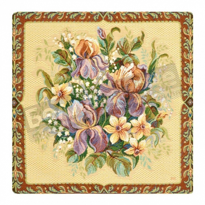 Детальная картинка товара «гобелен плюс наволочка 50*50 весенний букет»