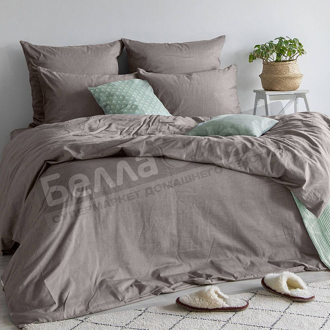 Детальная картинка товара «absolut пододеяльник melange 1,5сп. mokko»