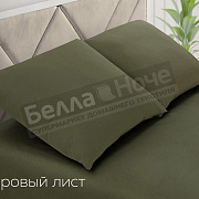 ADELIS Простынь поплин гл/кр на резинке 180*200/20 Лавровый лист