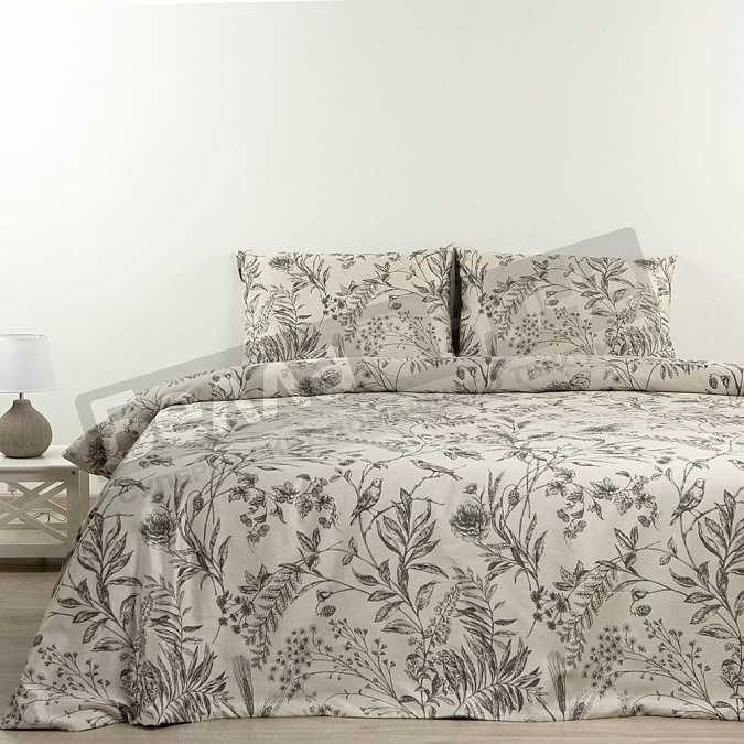 Детальная картинка товара «кпб блакитны  хлопок-  лён 2,0 - макси 610209/сур пром нав.2-50*70»