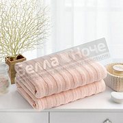 Веросса Полотенце махр. гл/кр Страйп 70*140 Нежно- персиковый