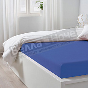 Люксония Простынь трикотаж 120*200/20 Синий