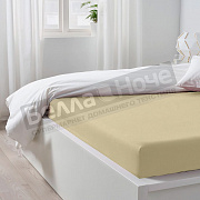 Люксония Простынь трикотаж  90*200/20 Кремовый