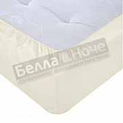 Люксония Простынь поплин гл/кр на резинке 200*200/20 Шампань