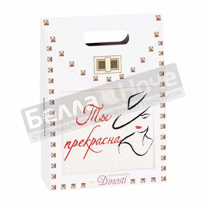 Детальная картинка товара «диности 1 пр. полотенце м/ф 40*70 омф- 816 ты прекрасна»