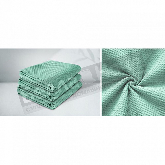 Детальная картинка товара «luxor полотенце ваф гл/кр 100*150 мята»