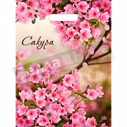 Пакет ПЭ с вырубной ручкой 31*40 Тико Ламинация Яркая сакура