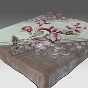 Смун Плед синтетический 160*220 глад. 7053-1 Ирис Коричневый