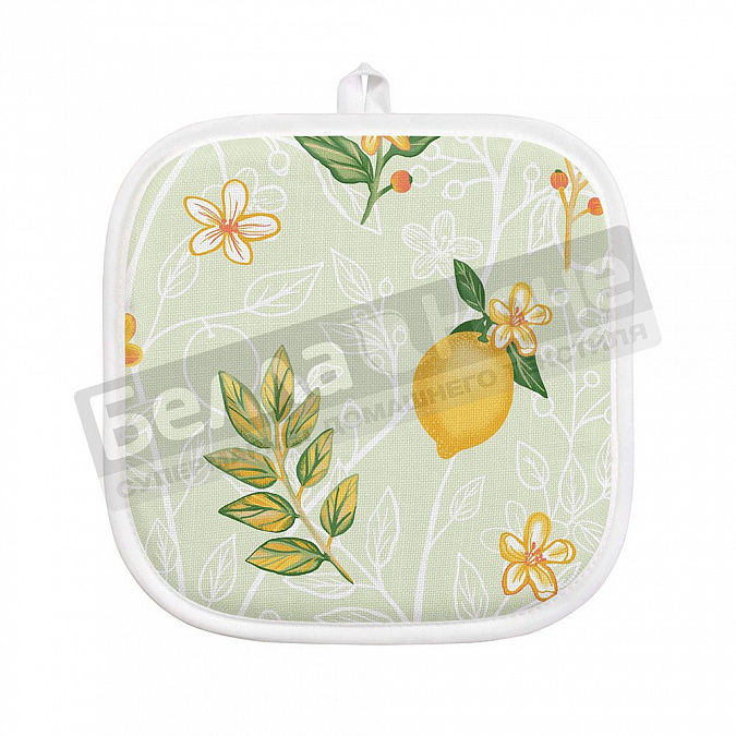 Детальная картинка товара «ст прихватка двунитка 20*20 8622/1 лимонный сад-1»