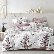 КПБ Люксония поплин 2,0сп с натяжной простыней 160*200 Нежный букет