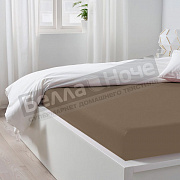 Люксония Простынь трикотаж 120*200/20 Мокко