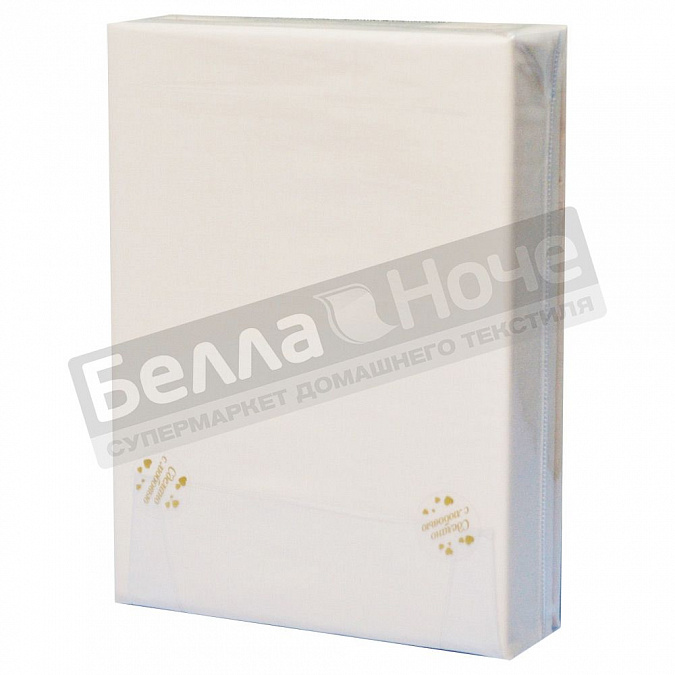 Детальная картинка товара «люксония пододеяльник сатин гл/кр 1,5сп. молочный»