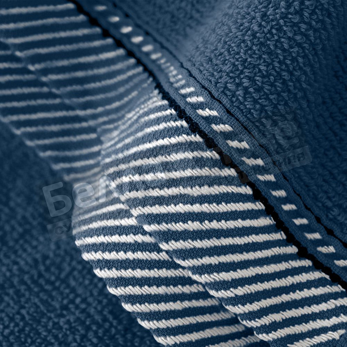 Веросса Полотенце махр. гл/кр Fjord 70*140 Темно-лазурный /бордюр А