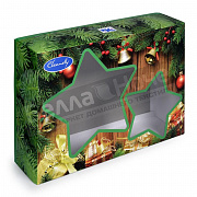 НГ Короб картонный 36*26*9 Зеленая ель