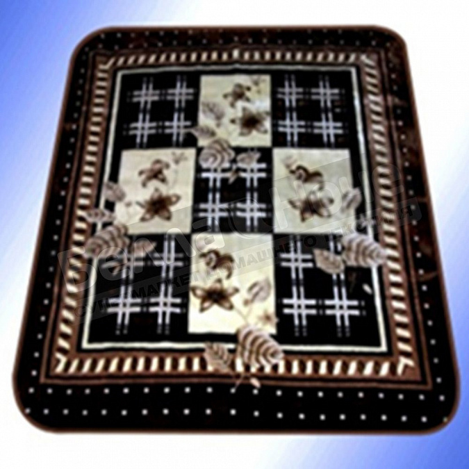 Смун Плед синтетический 160*220 глад. 7026-1 Решётка Коричневый