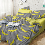 ТГ Пододеяльник поплин наб. Евро 200*215 Бананы