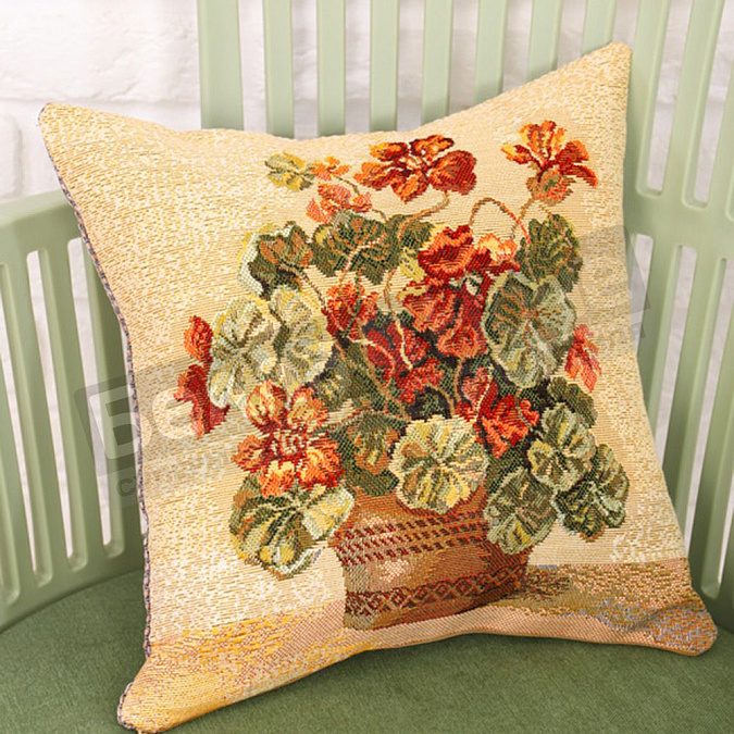 Детальная картинка товара «гобелен плюс наволочка 32*32 настурция»
