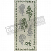 Беларусь Полотенце лён- хл 50*120 рис.198 цв.2 Лесное- 2 Серо- зелёный