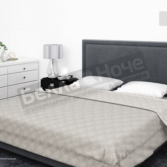 Детальная картинка товара «бояртекс покрывало микрофибра ультрастеп гл/кр 180*210 диз.13-0000 светло- серый»