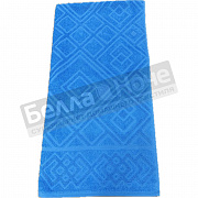 Авангард Полотенце махр. гл/кр жакк С81-ЮА 70*140 рис.4443 Ромбы в.62 Голубой