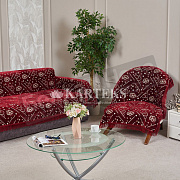 Картекс К-т покрывал ШБ 180*220;2-90*180 Бордовый РОМАШКА