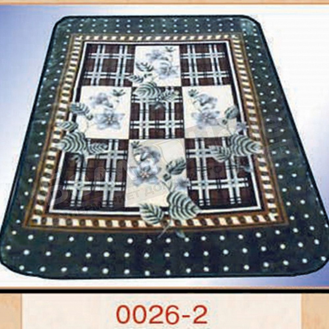 Смун Плед синтетический 160*220 стр. 2026-2 Решётка Зелёный