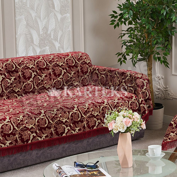 Детальная картинка товара «картекс покрывало пшл 180*220 бордовый восток»