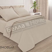 ADELIS Простынь поплин гл/кр на резинке 140*200/20 Кремовый