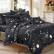 КПБ Клео Art Color полисатин Евро 4нав. 31/252-AC Оригинальное Черный