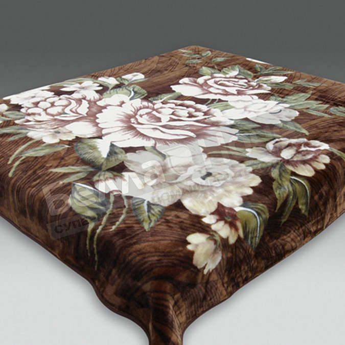 Детальная картинка товара «смун плед синтетический 200*240 глад. 6017-1 орех коричненый»