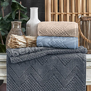 Luxor Полотенце махр. гл/кр жакк 70*130 Рокс Темно- серый