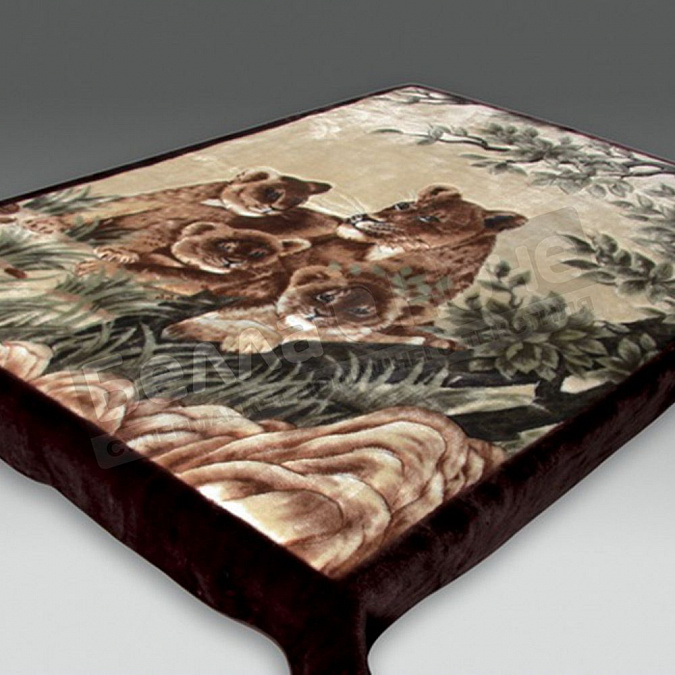 Детальная картинка товара «смун плед синтетический 200*240 глад. 6084-1 тигры»