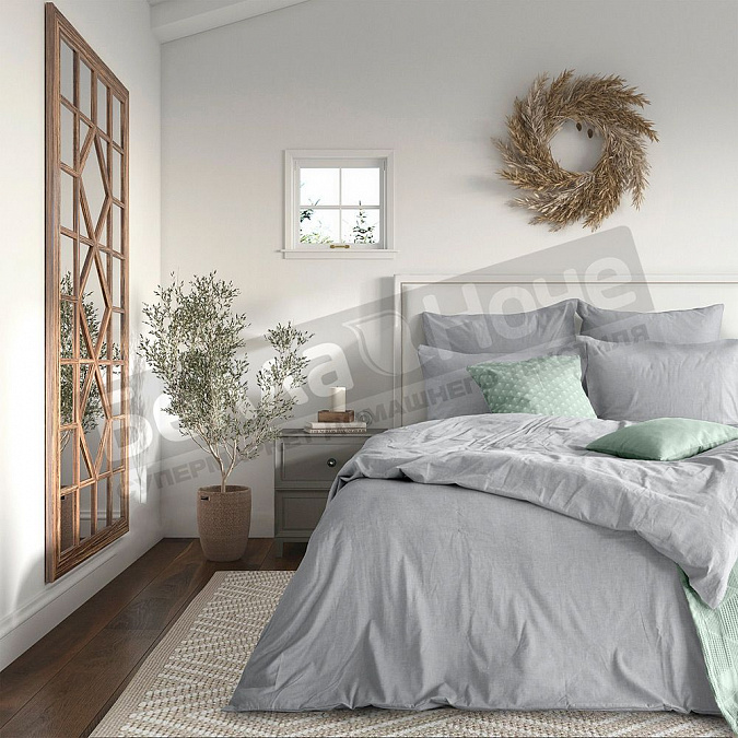 Детальная картинка товара «кпб веросса melange 1,5сп. silver нав.2-70*70»