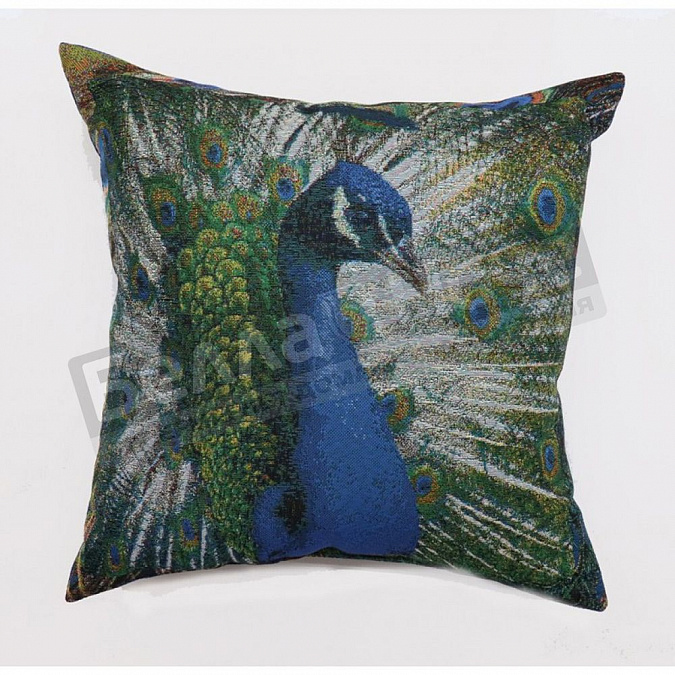 Детальная картинка товара «гобелен плюс наволочка 38*38 павлин»