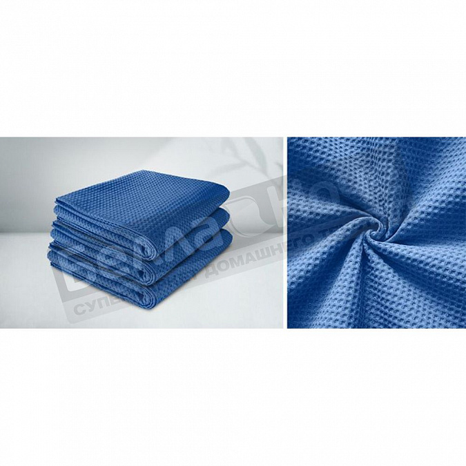 Детальная картинка товара «luxor полотенце ваф гл/кр 65*135 синий»