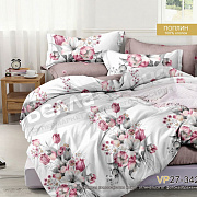 КПБ Люксония поплин 2,0сп с натяжной простыней 160*200 Букет изыска