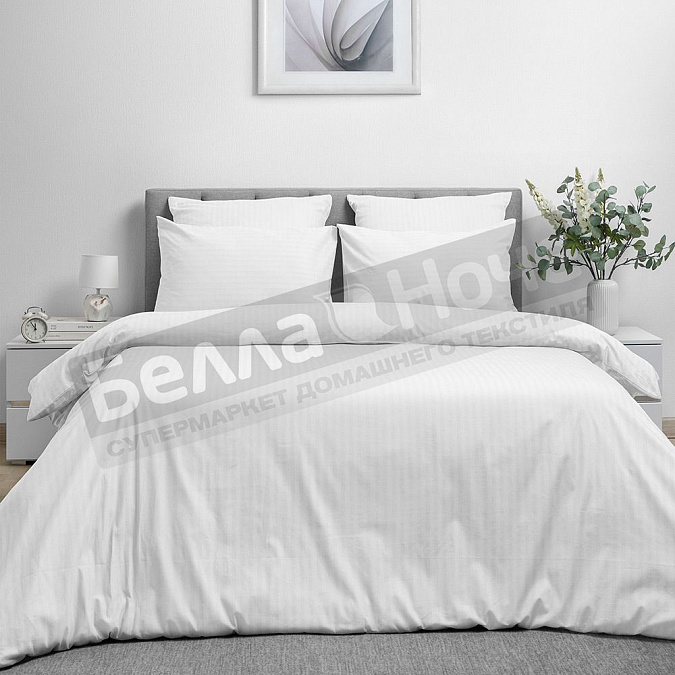Детальная картинка товара «кпб вн страйп-дизайн поплин 2,0 - макси 8709/ 2 warm white нав.2-70*70»