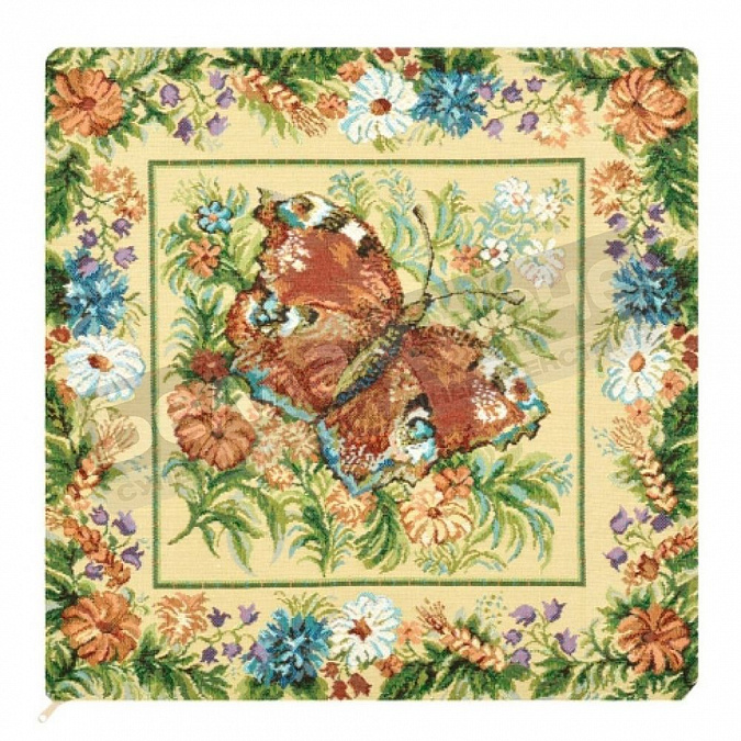 Детальная картинка товара «гобелен плюс наволочка 50*50 бабочка»