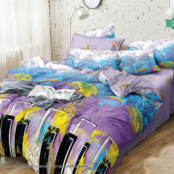 Детальная картинка товара «тг пододеяльник поплин наб. евро 200*215 краски»