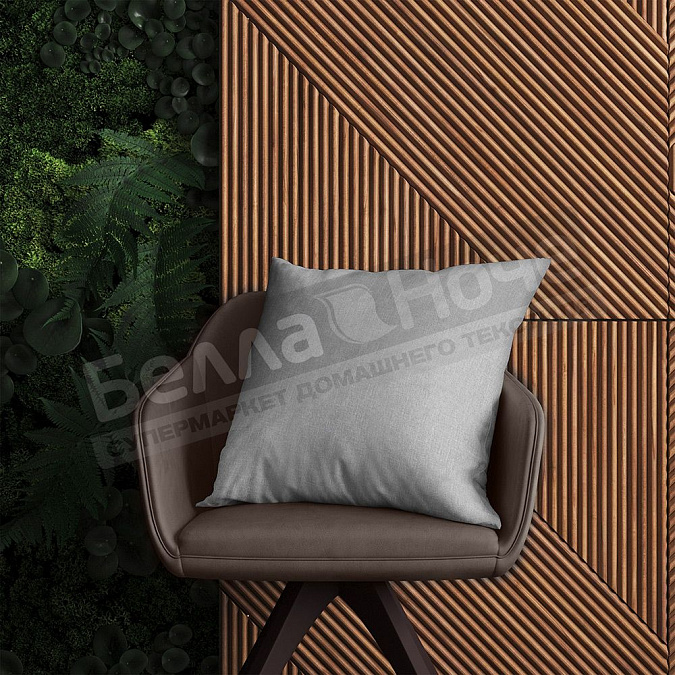 Детальная картинка товара «вн наволочка декор рогожка пэ дт172 40*40 пепельно- серый 31»