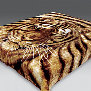 Смун Плед синтетический 200*240 стр. 8047 Морда тигра Коричневый