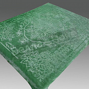 Смун Плед синтетический 200*240 стр. однот. 8107- 5 Розы Зелёный