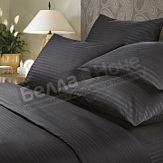 Веросса Простыня страйп- сатин Евро 220*240 70005 Black