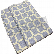 НТФ Одеяло детс байковое 420гр 100*140 Клетка Белый / Голубой