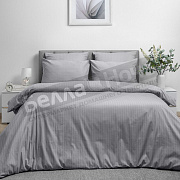 КПБ ВН Страйп-дизайн поплин Евро 8709/ 3 Gray Cloud нав.2-70*70