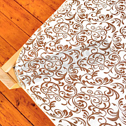 Люксония Простынь трикотаж наб. на резинке 140*200/20 Вензель Молочный