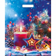 Пакет ПЭ с вырубной ручкой 38*45+3 Тико ламинация НГ Вечерний уют