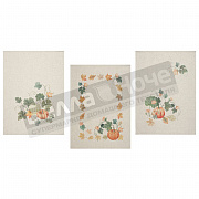 Беларусь 3 пр. Ком-т полотенец лён- хл 3-45*60 рис.421 цв.1 Тыква