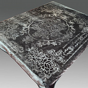 Смун Плед синтетический 200*240 стр. однот. 8107-16 Розы Тёмно- серый