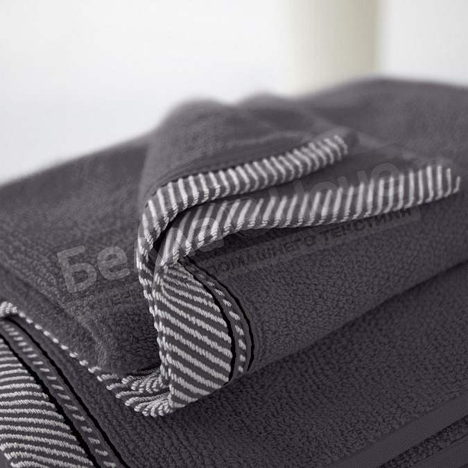 Детальная картинка товара «веросса полотенце махр. гл/кр fjord 70*140 антрацит /бордюр а»